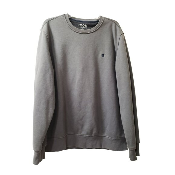 2 Izod Advantage Fleece Pullover Sweatshirts, Large, Green/Blue, Gray, EUC! - Picture 7 of 12